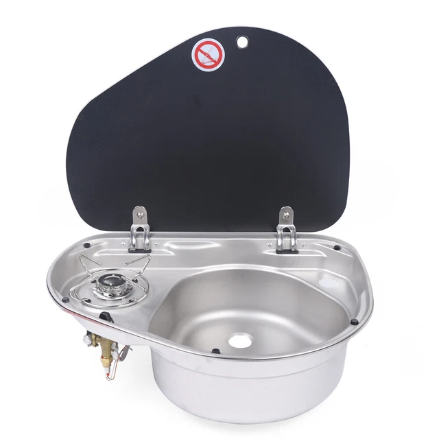 GAS COOKTOP 20 inch Single Burner Gas Stove Hob Sink Combo Easy to