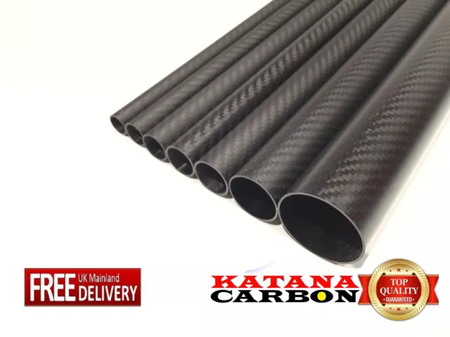 Matte Twill 3k Carbon Fiber Tube 500mm Length *All sizes* OD From 8mm to 62mm