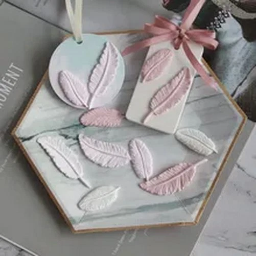Feather Shape  Silicone Mold Cake Fondant Cake Decorating Tool Plaster Molds DIY