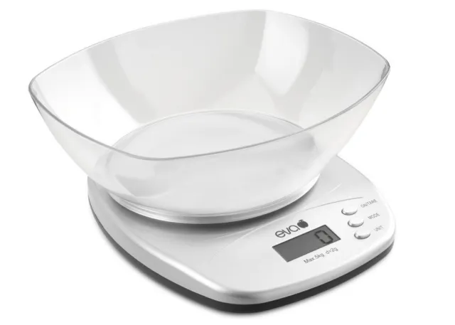 Eva Báscula de Cocina Digital 5KG División 2 Gramos, ABS Plata