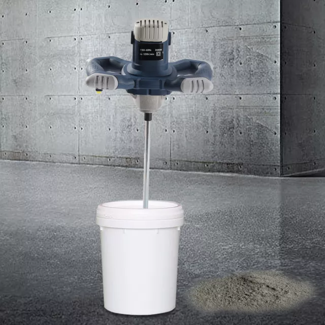 1400W AU Drywall Mortar Mixer Cement Render Paint Tile Concrete Plaster Rotary