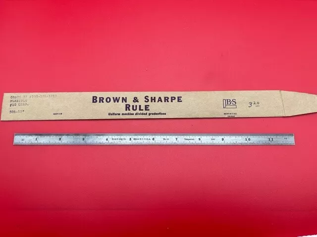 Brown & Sharpe 599-306-1210 (306-1210) 12" Flexible Rule  IN STOCK