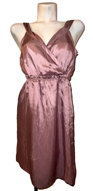 $150 New BANANA REPUBLIC BR Monogram Dress Purple Sleeveless Cocktail Size 6