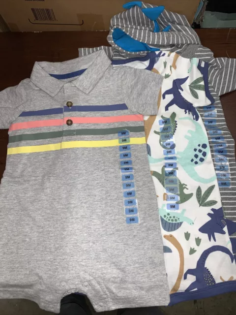 Carters baby boy set of 3 One Pieces 9month