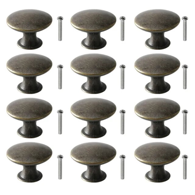 Boutons de tiroir en bronze anciens pour armoire de cuisine 12 pièces poignées