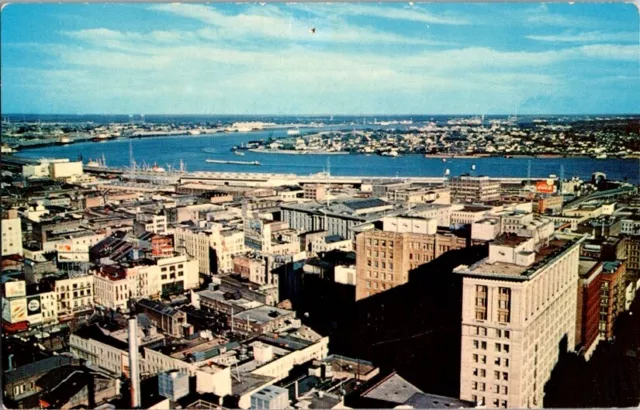 Vintage Postcard Aerial View New Orleans Crescent City LA Louisiana        B-144