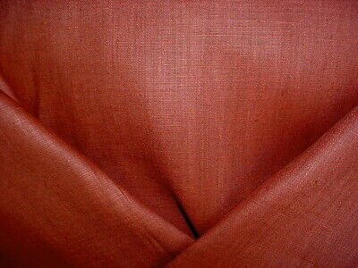 13-1/8Y Kravet Lee Jofa Spice Burnt Red Textured Linen Upholstery Fabric