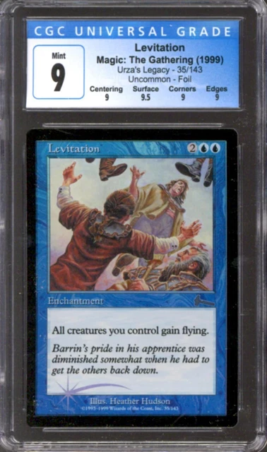 Magic MTG Urza's Legacy FOIL Levitation 35/143 CGC 9 NEAR MINT (NM)