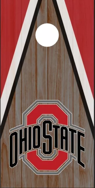 Ohio State (2PCS) Cornhole Board Wraps Decals Vinyl Sticker