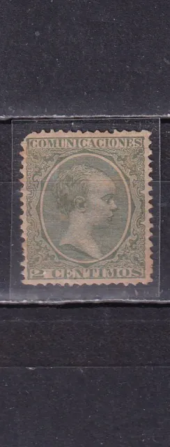 1889 - España - Alfonso XIII - Edifil 213a - Verde oscuro - MNG