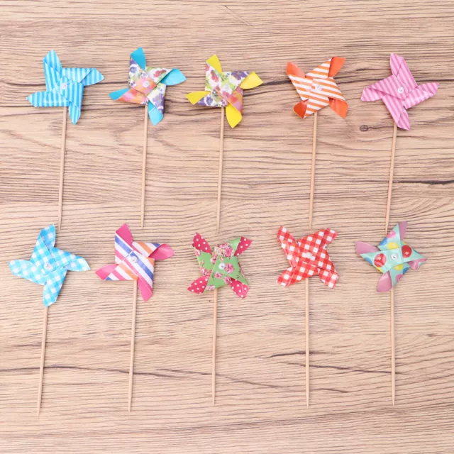 36pcs Windmill Cake Toppers Funny Cupcake Ornament Picks Cake Decor Dessert