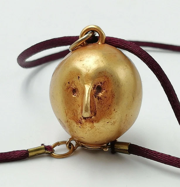 Pendentif Sculptural Signé Albert Féraud (1921-2008) - Bijou D'artiste Bronze Argenté
