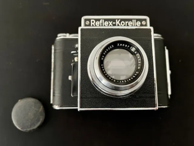 Agréable! Reflex-Korelle Avec Schneider Xenar 2,8/7,5cm + Boîtier