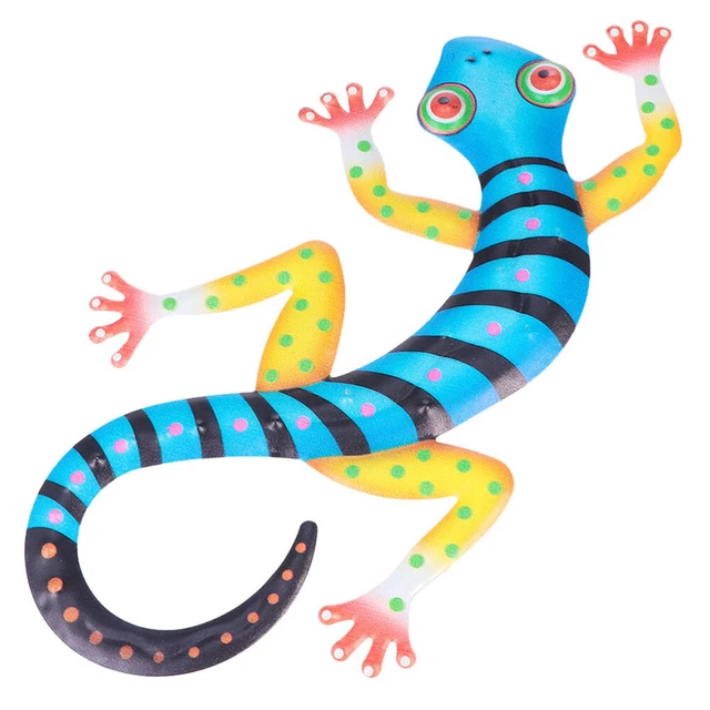 Wall Art Decor Gecko Animal Sculpture Outdoor Decorate Decorations