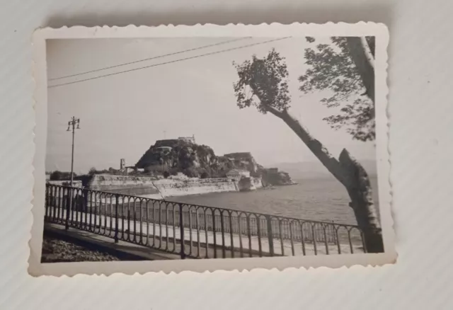 Old Fortress of Corfu Fortezza Vecchia Real Vintage Photo Snapshot GREECE