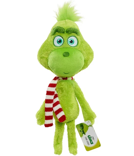 Dr seuss the grinch movie plush young grinch with scarf soft christmas