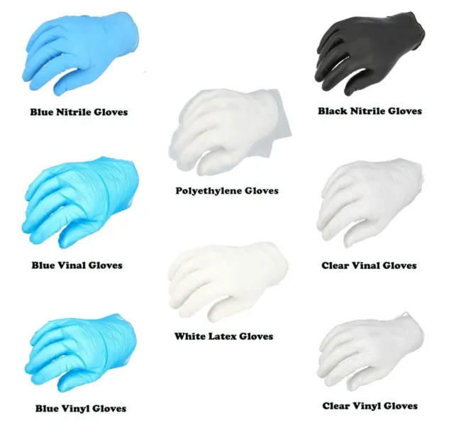 Disposable Industrial Gloves Powder Free, 1.5 Mil - 5 Mil, Size: XS/S/M/L/XL/2XL