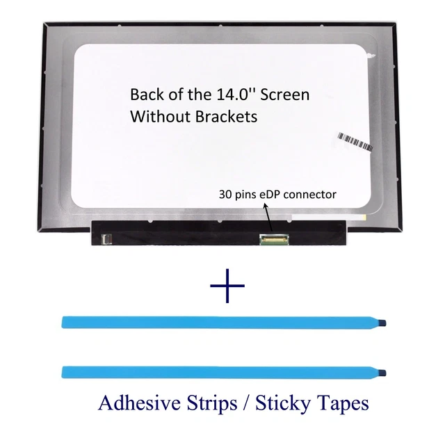 Fits For Dell DP/N 4K1TH CN-04K1TH 14" IPS LCD FHD Laptop Screen + Strips