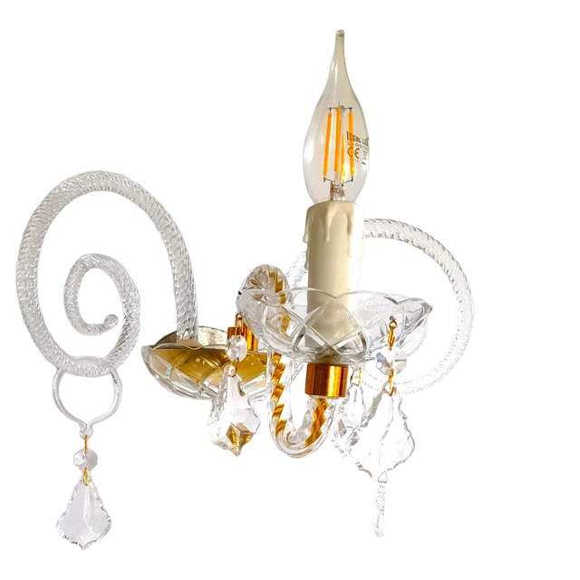 Crocifisso Da Parete In Vetro Di Murano Artistico – Realizzato A Mano A Venezia, Altezza 27 Cm, Larghezza 17 Cm, Con Certificato Di Autenticità