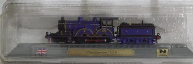 Del Prado N Gauge Static Model Train,  "Claud Hamilton" 2-2-0, UK, MIB