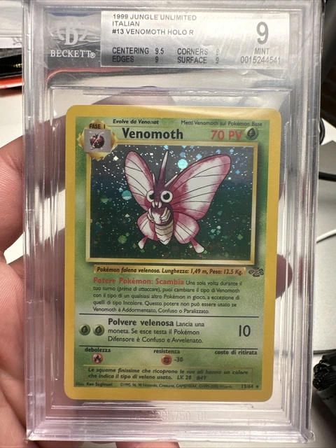 CARTA POKEMON VENOMOTH JUNGLE 13/64 GRAAD 5 EX NO BGS PSA CHARIZARD EUR ...