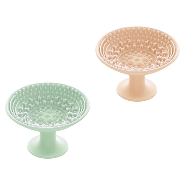 2 piezas cepillo de maquillaje de silicona portátil alfombra de limpieza cepillo limpiador