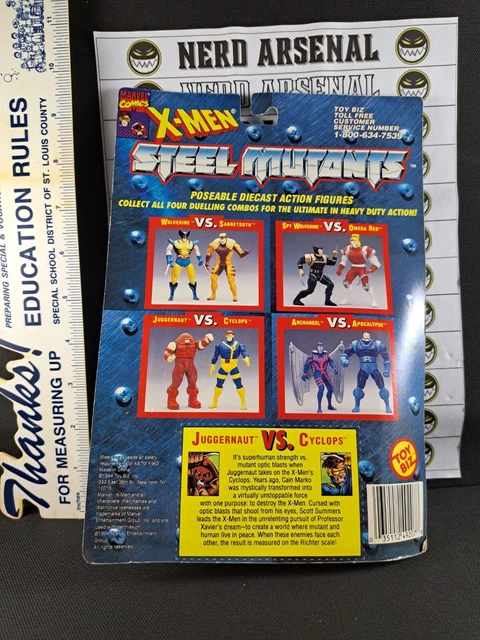 1994 Toybiz Marvel X-Men Steel Mutants Juggernaut Vs Cyclops Moc 2
