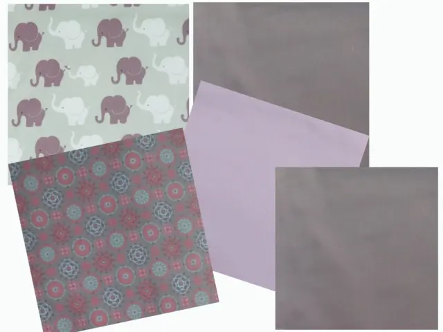 Pacchetto tessuto 4,18 m!! Tessuti ornamenti elefante jersey residui cucire bambini SO12