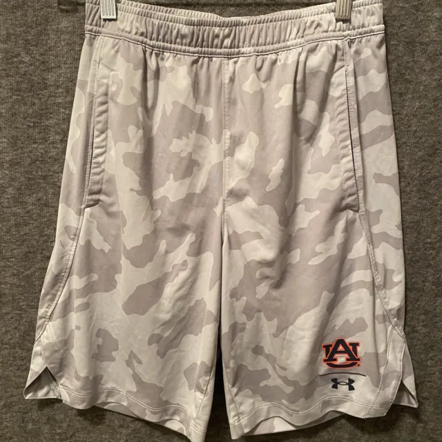 Auburn Tigers Shorts Mens Small Under Armour Camo Loose HeatGear Athletic Gym