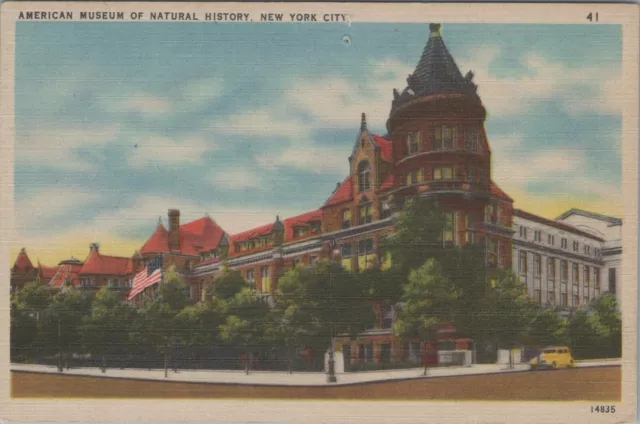 American Museum Of Natural History New York City Building Linen Vintage PostCard
