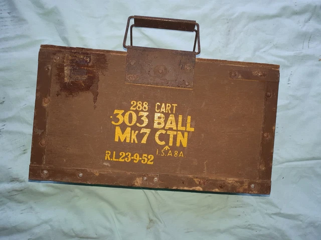 Caisse à Munition Militaire Française - Métal Kaki - Années 1970 - Occasion