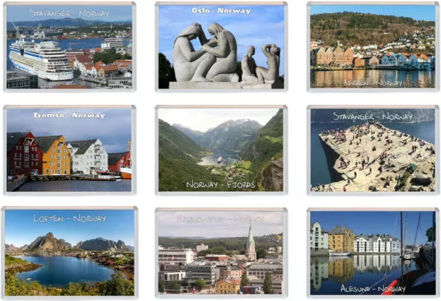 Various Norway 96 x 67mm Jumbo Fridge Magnet - Holiday Present Gift Souvenir