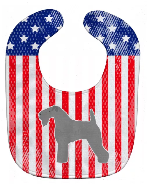 USA Patriotic Kerry Blue Terrier Baby Bib BB3292BIB