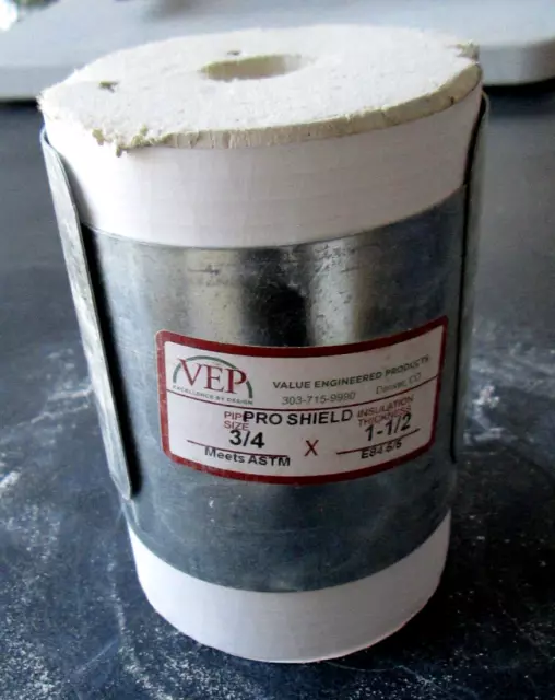 VEP Pro Shield Calcium Silicate Thermal Pipe Insulation Hanger Shields 3/4x1-1/2