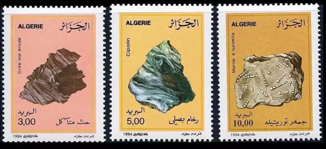 👉 Algeria 1994 Minerals Sc#1029-31 Mnh Geology  (A-Bx)