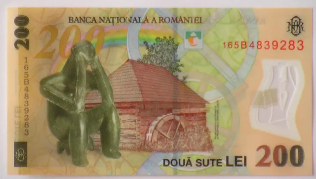 Romania 2016 - 1 polymer banknote 200 Lei, UNC - Great