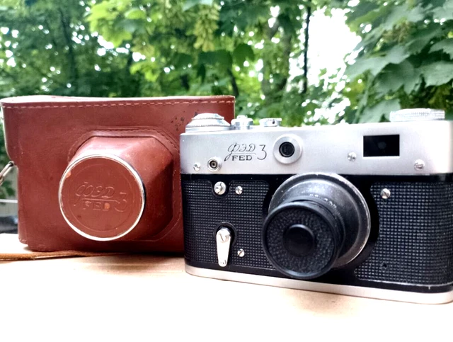FED-3 Soviet camera FAD USSR lens industar-50U vintage