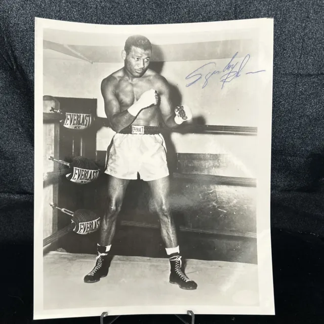 Sugar Ray Robinson Autographed Signed 8x10 Photo JSA Letter COA Rare