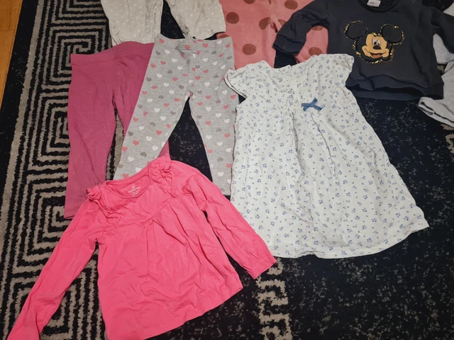 #C67💜 Huge Bundle Of Baby Girl Clothes 12-18months NEXT GEORGE DISNEY RIVER PUM 11