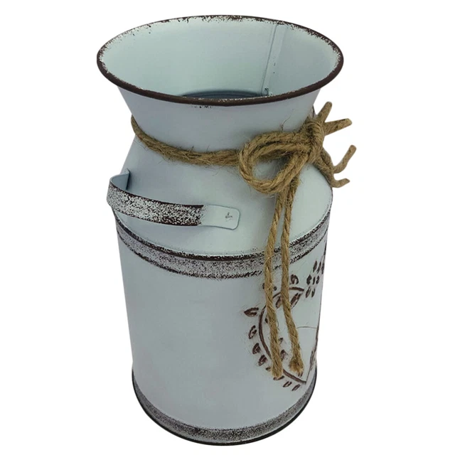 Vintage Flower Vase Flower Arrangement Container Tin Vase Wrought Iron