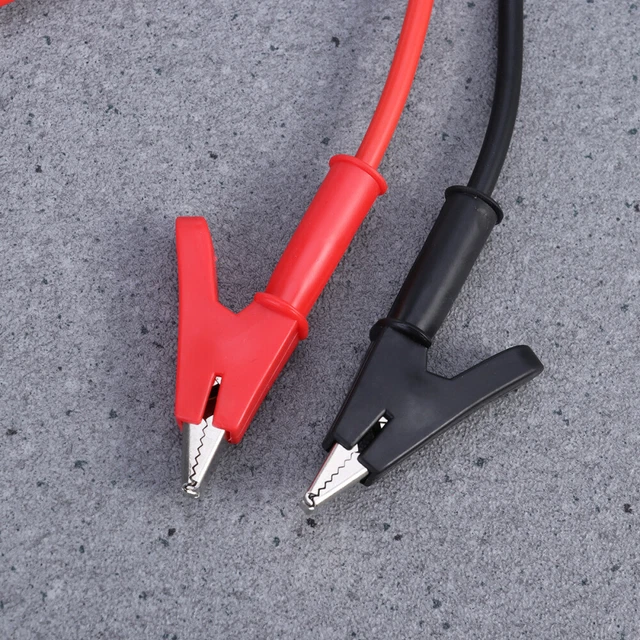 2 Puntali Per Multimetro Con Connettori Banana 4mm E Clip A Coccodrillo – Cavi Da 1m, 1000V, 15A
