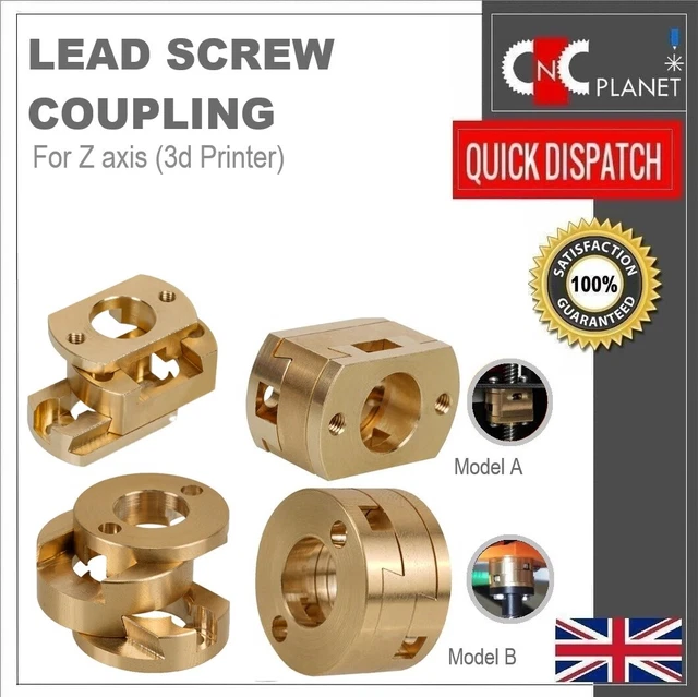 8mm Tr8 Lead Screw nut Brass coupling for Z axis 3D printers UK seller Fast