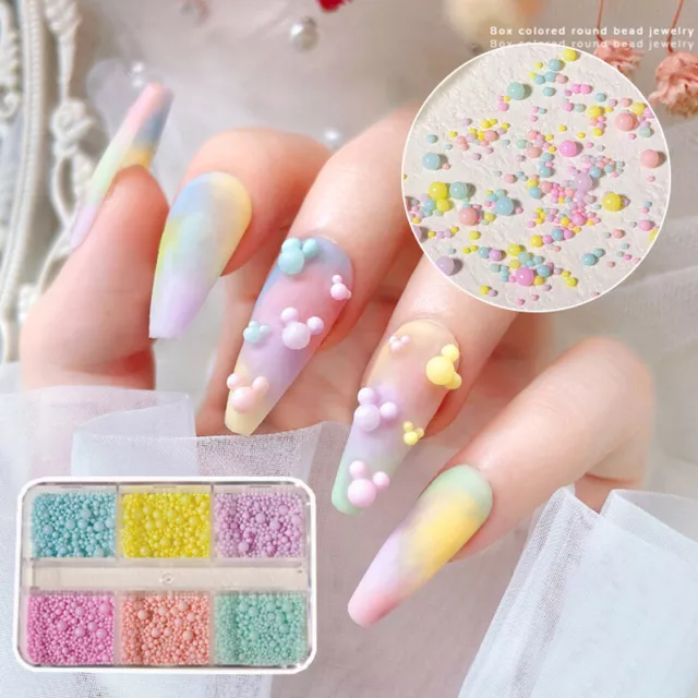 3D Acrylique Fleur Ongles Art Décor Taille Mixte Strass Gem Perles Bijoux