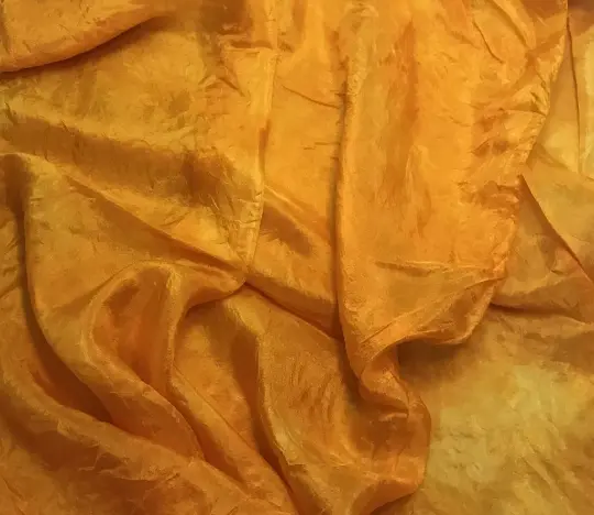 Hand Dyed POPPY ORANGE China Silk HABOTAI Fabric