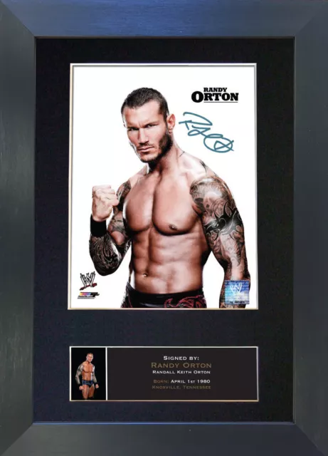 Randy Orton WWE signierte montierte Reproduktion Autogramm Fotodrucke A4 423