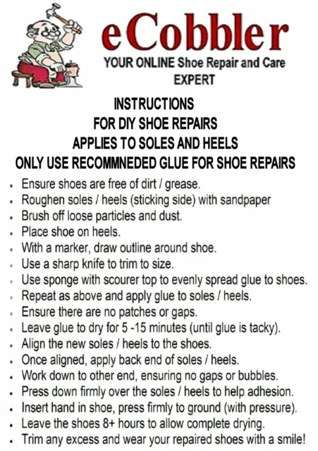 Shoe Heel Repair BLACK DAINITE rubber choice of sizes 2 3/4 to 4 inch in pairs 3