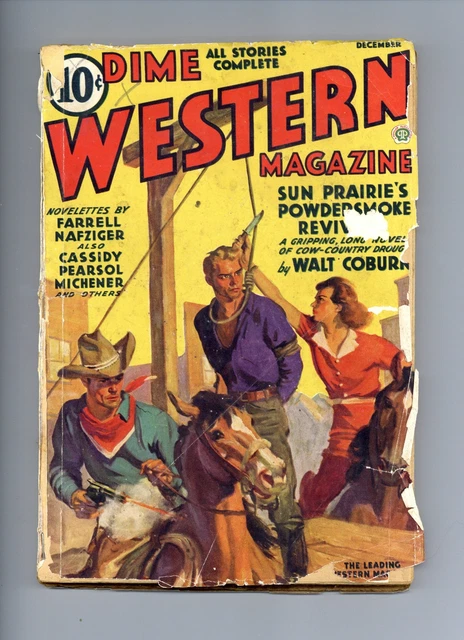 Dime Western Magazine Pulp Dec 1937 Vol. 19 #4 FR
