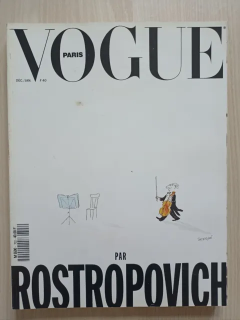 Magazine Mode Fashion Vogue Nr.702 Déc.1989-Janvier 1990 Par Rostropovitch