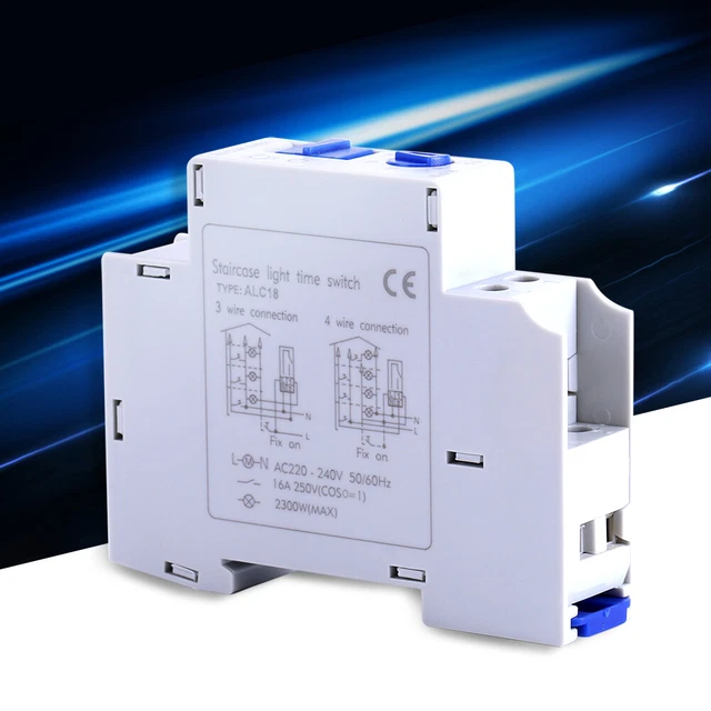 TONIXY Zeitschaltuhr Für Treppenlicht - Elektrischer Timer 220-240V Mit 0,5-20 Minuten Einstellung
