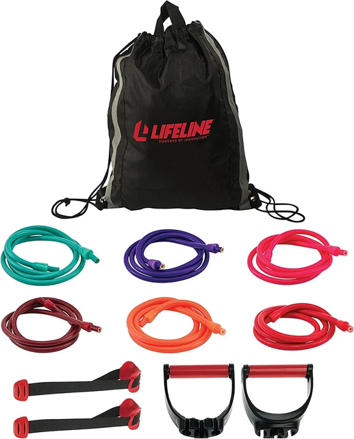 Lifeline Resistance Trainer Kit with 10lb to 100lb Adjustable Resistance Level